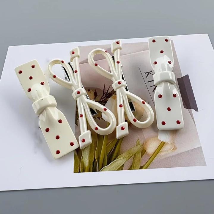 Actual product image Activity Board 4 Stück niedliche Retro-Haarnadeln mit Schleifen - Polka Dot Haarnadeln mit Pailletten, Haarschmuck (4 pcs.)