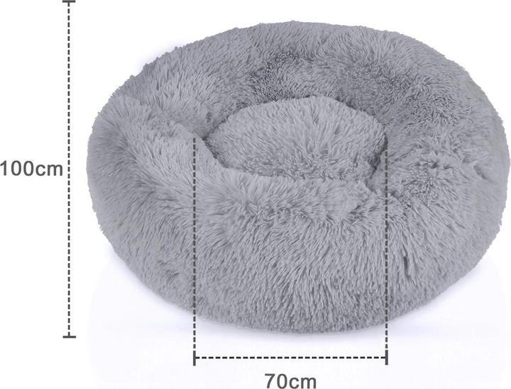 Image du produit Intirilife Lit pour animaux domestiques en gris diamètre 100 cm (Chat, Chien)