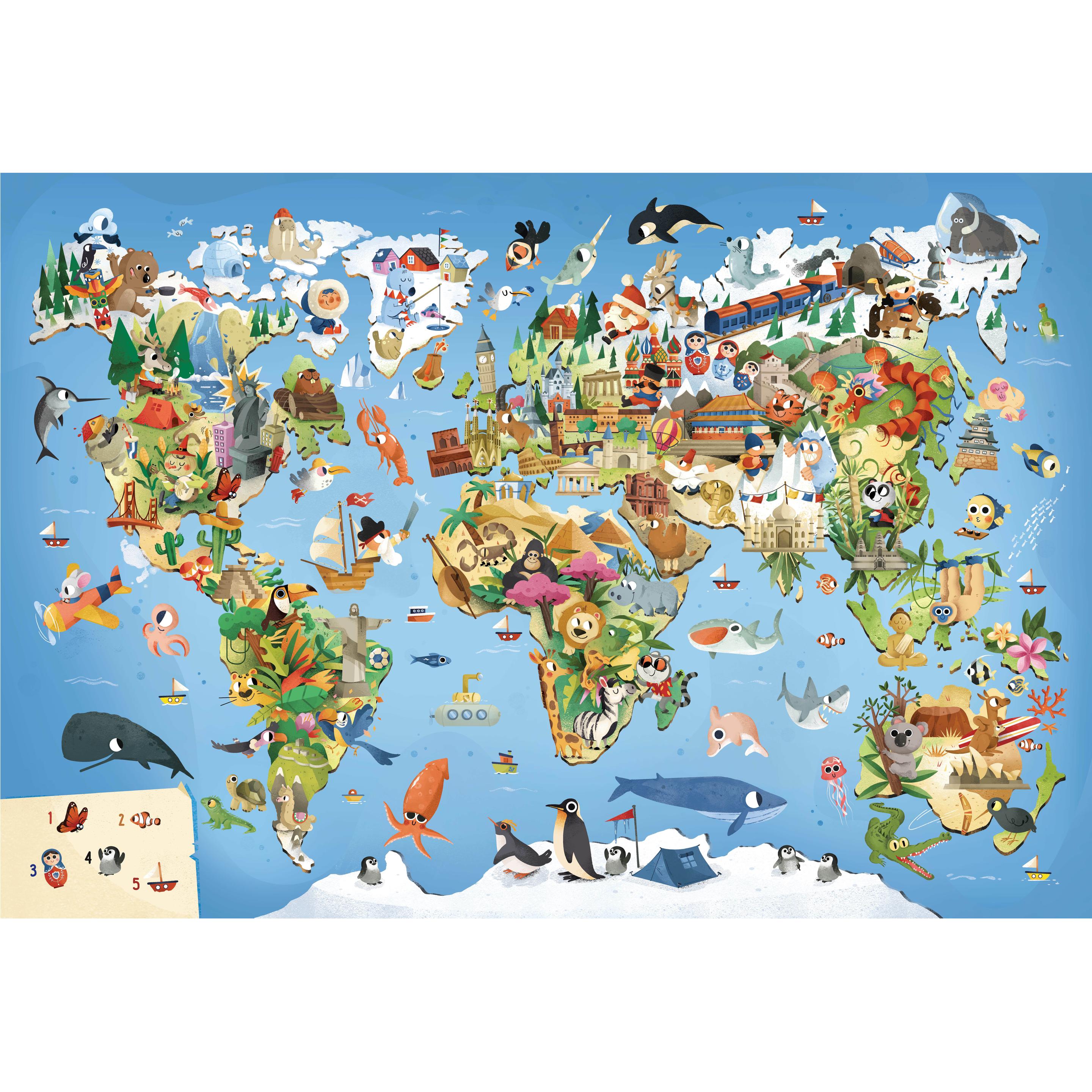 Thumbnail - White Star Die Welt. Meine Erste Puzzle Box (36 Teile)