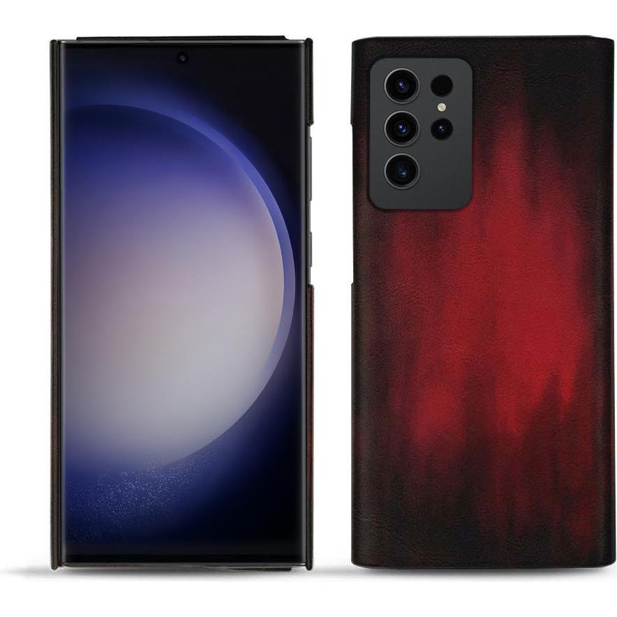 Thumbnail - Noreve Lederschutzhülle (Samsung Galaxy S23 Ultra), Smartphone Hülle, Rot