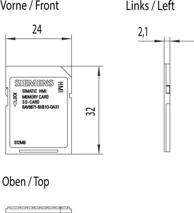 Produktbild Siemens Secure Digital Memory Card 512 Mbyte (SDXC)