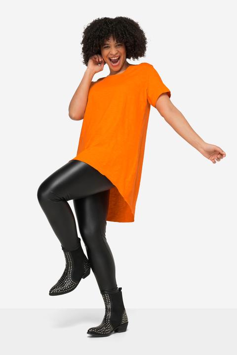 Image du produit Angel of Style T-shirt long à col rond, manches courtes et ourlet arrondi (48)