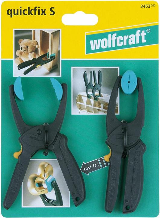 Immagine prodotto wolfcraft 2 quickfix S - Mini pinza a sgancio rapido (30 mm)