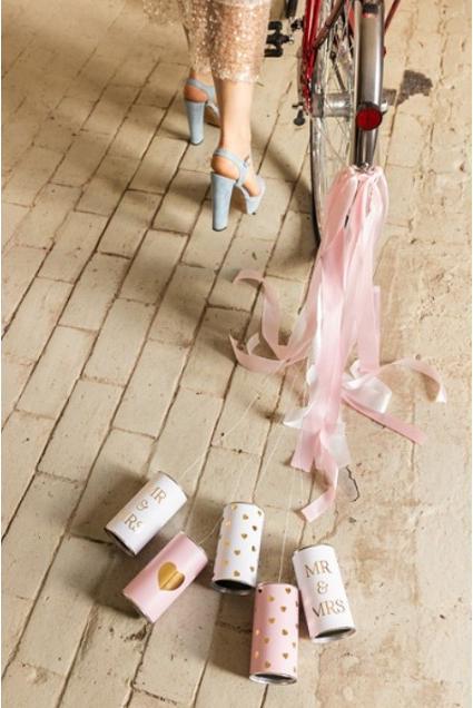 Produktbild Partydeco Hochzeitsdosen Mr & Mrs - Auto-Dekorations-Set (5 Stk.)