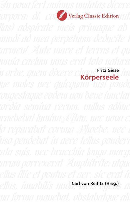 Produktbild Körperseele (Deutsch, Fritz Giese, 2010)