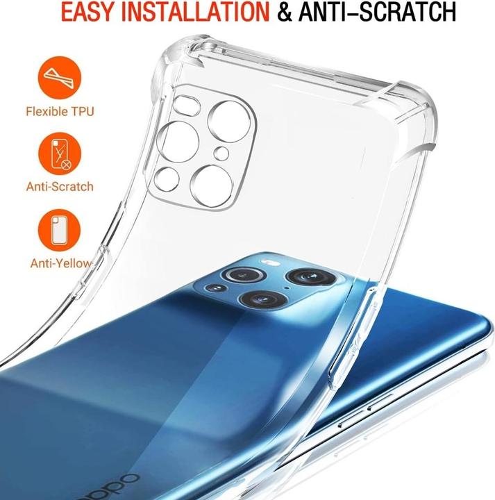 Produktbild Screenguard Oppo Find X3 Pro Hülle Crystal Soft Airbag Bumper (Oppo Find X3 Pro)