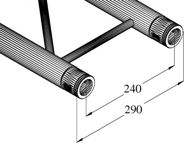 Alutruss BILOCK E-GL22 1500 2-Punkt-Traverse