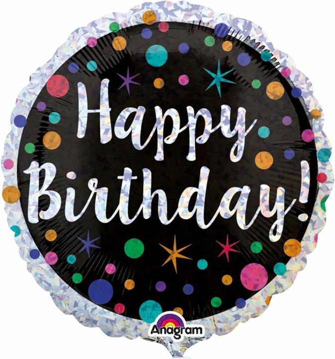 Produktbild Amscan FB Happy Birthday Punkte 45cm (5x)