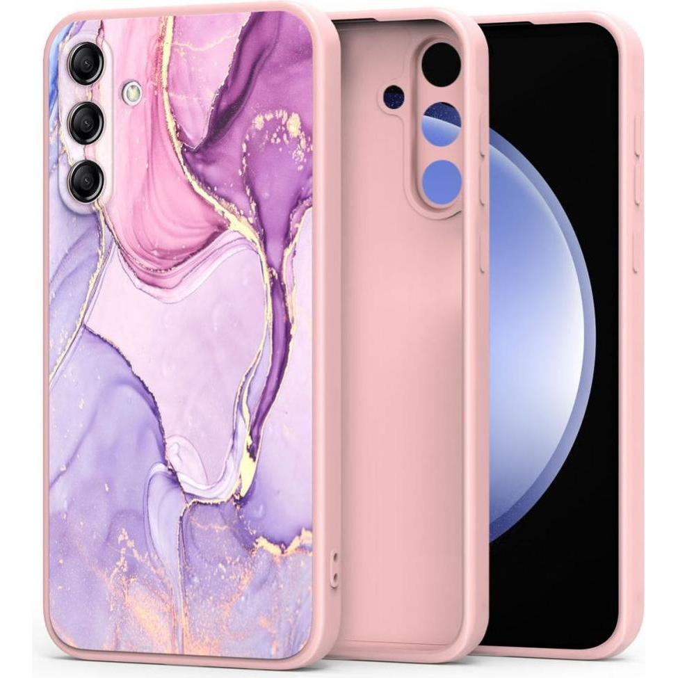 Tech-Protect Mobiili tagakaas Galaxy S23 FE Mood Marble (Samsung Galaxy S23 FE), Smartphone Hülle, Pink