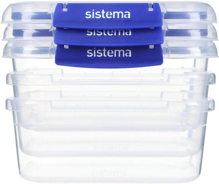 Produktbild Sistema Rectangle Klip it Plus 3pack 1L (1 l)
