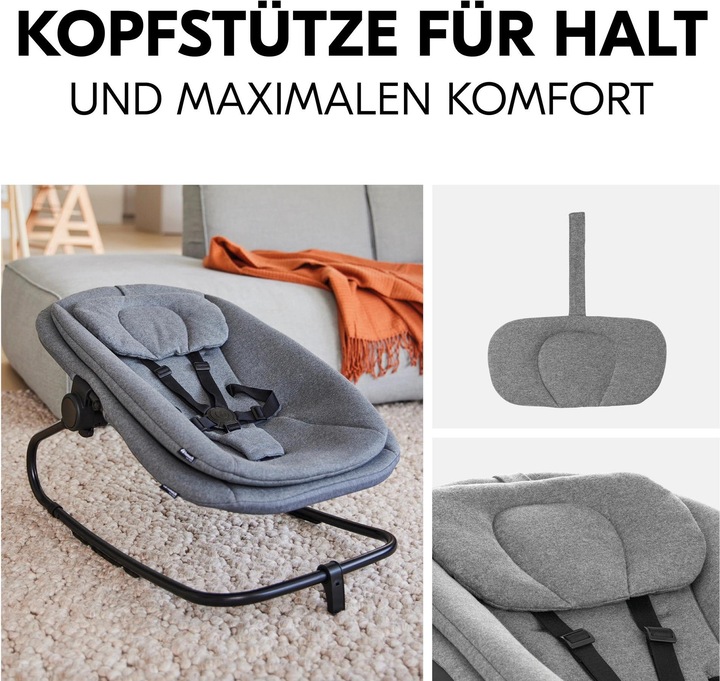 Actual product image Hauck Highchair Bouncer Dark Grey Melange
