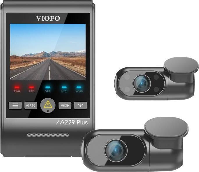 Immagine prodotto Viofo A229 Plus 3CH (Ricevitore GPS, WiFi, Accelerometro, Microfono incorporato, 2K)
