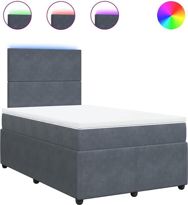 Actual product image vidaXL Bo x spring bed with mattress 120 x 190 cm velvet (120 x 190 cm)