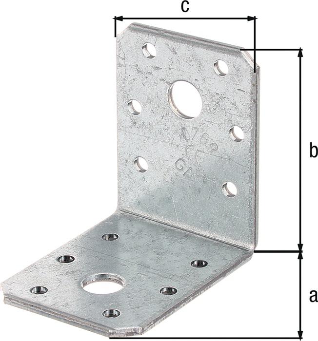 Immagine prodotto Alberts Connettore angolare 90 x 90 x 40 mm, zincato sendzimir, 1 pz. (Connettore angolare, 50 pz.)