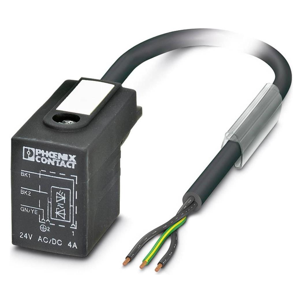 Phoenix Contact Nero/Grigio Sac-3P- 5,0-Pur/B-1L-Z Contenuto:, Cavo + Spina Elettrica,