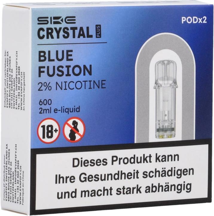 Produktbild SKE Crystal Plus Blue Fusion - E-Pod-Nachfüllung - 2 Stk. à 2 ml