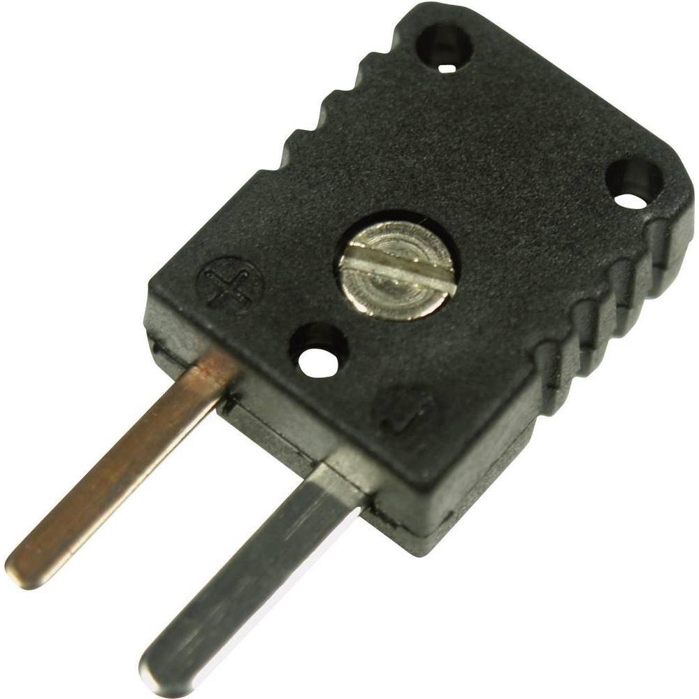 B+B Thermo-Technik Miniatur-Thermoelementsteckver, Elektronikkabel + Stecker, Schwarz