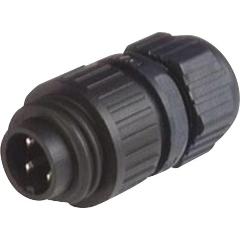 Hirschmann Steckverbinder für Netzspannun, Elektronikkabel + Stecker, Schwarz