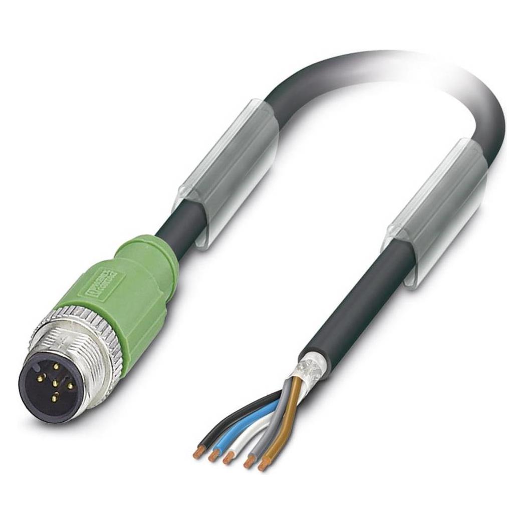 Phoenix Contact Sac-5P-M12ms/0,3-Pur/Ad-2L Inh, Cavo + Spina Elettrica