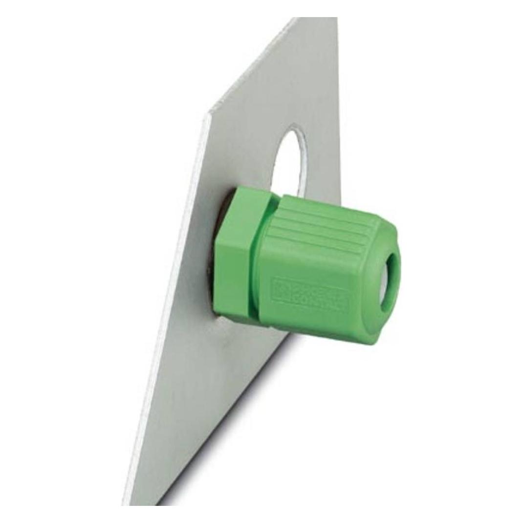 Phoenix Contact Wanddurchführung-QUICKON Pole:, Elektronikkabel + Stecker, Grün