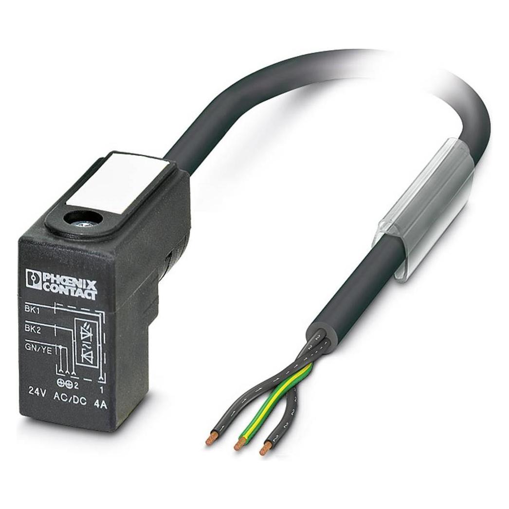 Phoenix Contact SAC-3P- 1,5-PUR/CI-1L-Z Inhalt, Elektronikkabel + Stecker, Schwarz