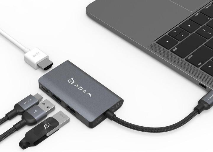 Produktbild Adam Elements CASA Hub A01m - 4 Port Hub, grey (USB-C, 4 Ports)