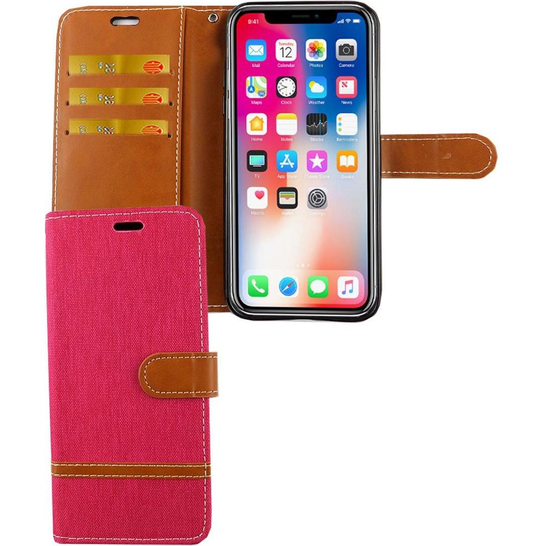 König Design Hülle Handy Schutz für Apple iPhone XS Case Cover Tasche Wallet Etui Handyhülle (Apple iPhone XS), Smartpho...