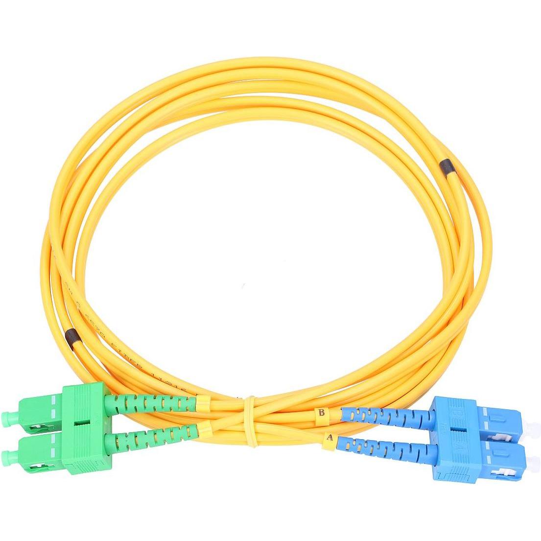 Extralink SC/UPC-SC/APC Patchcord Jednomodowy, Duplex, 3mm, 1m (S/UTP, CAT6, 1 m), Netzwerkkabel
