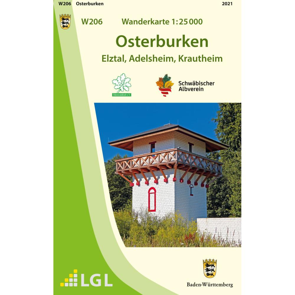 W206 Wanderkarte 1:25 000 Osterburken, Landkarte