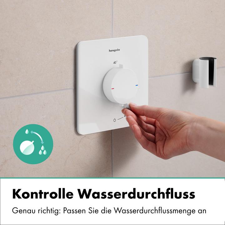 Actual product image hansgrohe Thermostatic Shower and Bathtub Mixer with Safety Stop and Water Flow Control