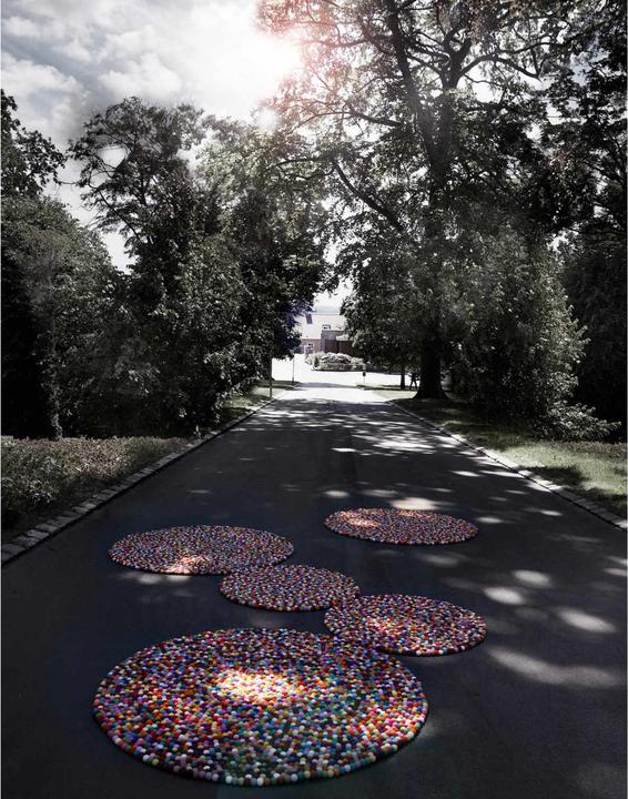 Actual product image HAY Pinocchio Rug 90 cm - Multi Colour (501351) (Ø 90 cm)