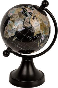 Actual product image Ootb Decorative globe, black, made of plastic, approx.