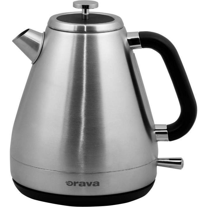 Orava Hiluxe-3 Silber / Retro Wasserkocher / 2000W / 1,7 L / Edelstahl, Waterkoker, Zilver