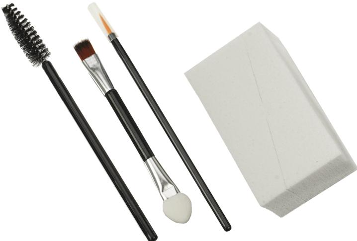 Actual product image Sponge corner, disposable eyelash curler + disposable eyeliner, eyeshadow/applica.