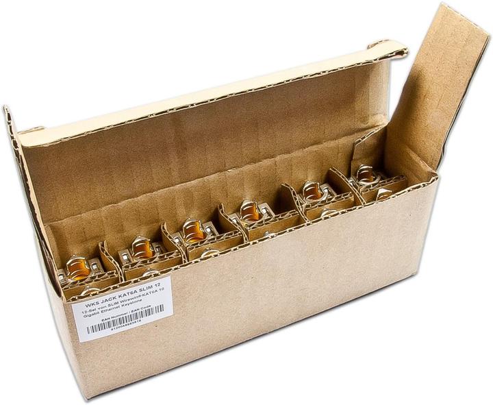 Immagine prodotto Wirewin Modulo Keystone Cat.6A STP SLIM confezione da 12 pezzi (Modulo Keystone)