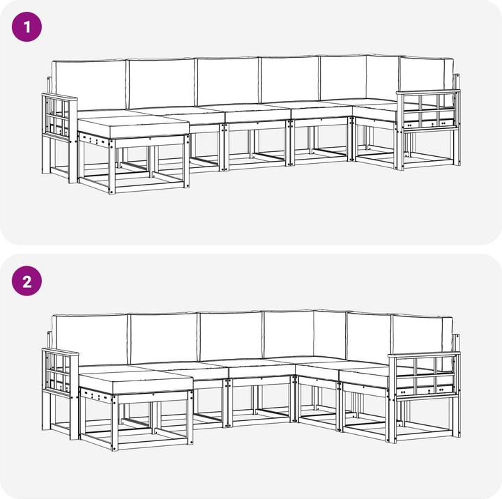 Produktbild vidaXL Outdoor-Sofa