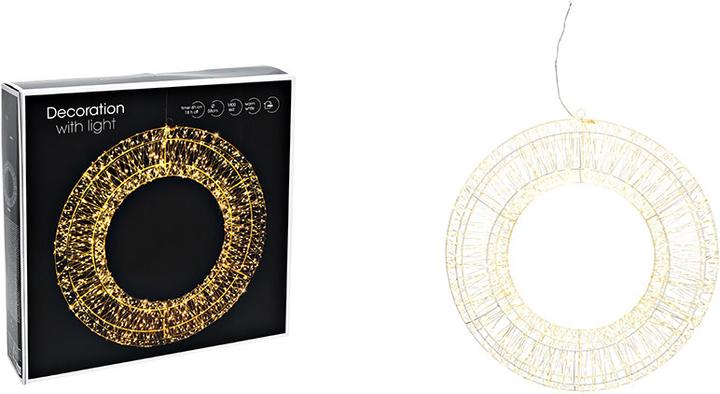 Produktbild G. Wurm Lichterkranz 1800er LED warmweiss mit Timer 6/18, IP44 Adapter aus Kunststoff weiss Ø58cm (0.58 m)