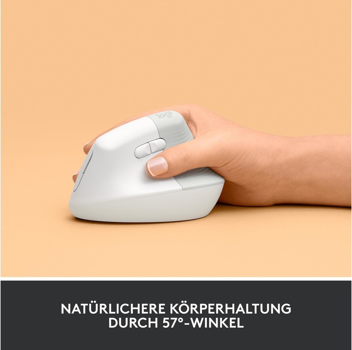 Productafbeelding Logitech Lift Voor Zaken Off-White/Lichtgrijs (Draadloze)