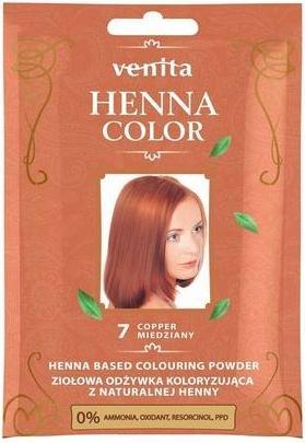 Venita - Henna Color Herbal Coloring Conditioner From Natural Henna 7 Copper 25G