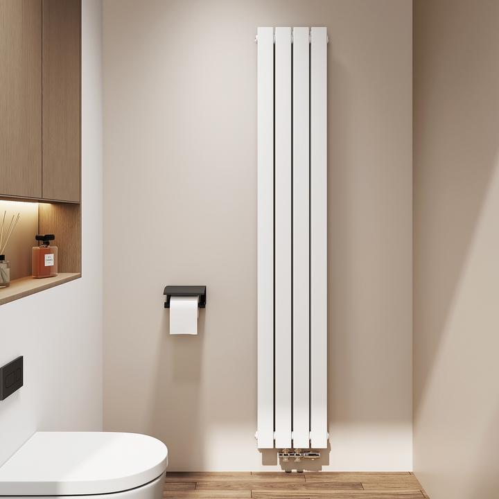 Produktbild Emke Heizkörper, Flachheizkörper mit Zentralanschluss, Weiss 180x30cm 911W Doppellagig (911 W)