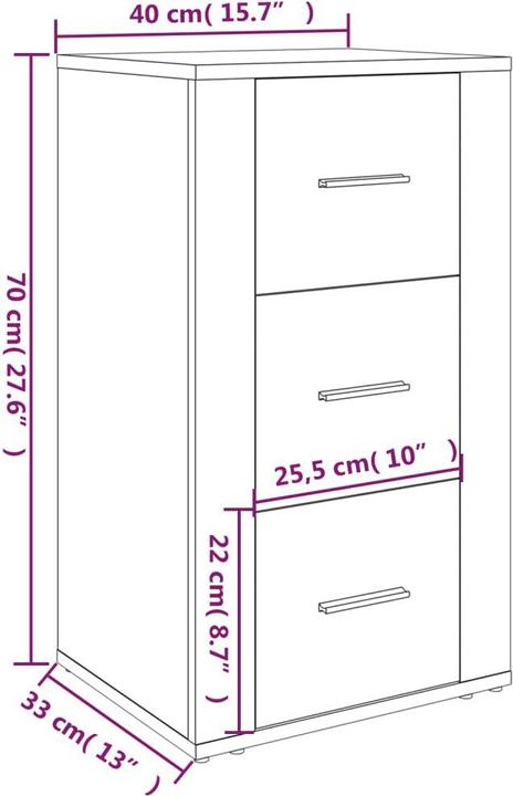 Produktbild vidaXL Sideboard (40 x 40 x 70 cm)