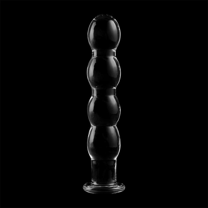Actual product image Ibiza NEBULA SERIES BY ™ - MODEL 10 DILDO BOROSILICATE GLASS 16.5 X 3.5 CM CLEAR