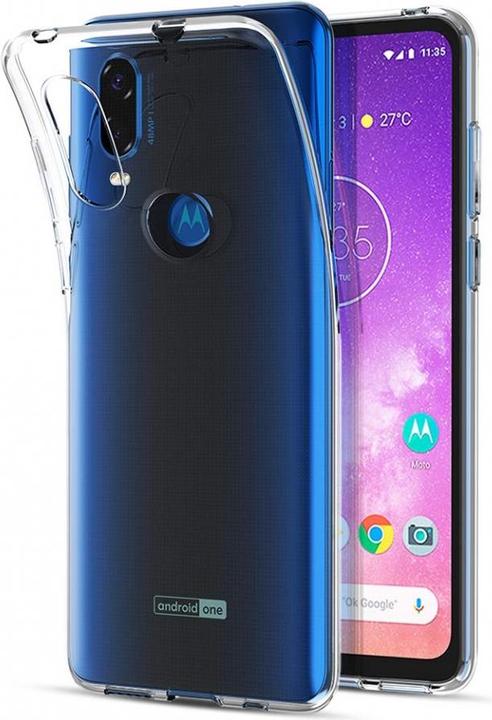 Actual product image Screenguard Motorola One Vision Flexible TPU Clear Case (Motorola One Vision)