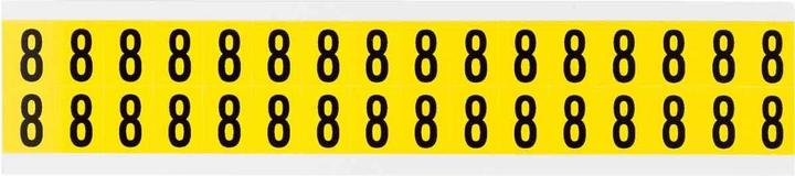Actual product image Brady 3420-8, B-499, nylon fabric, number 8, black on yellow, 14x19mm, character height 16mm(25 K. á 32 E
