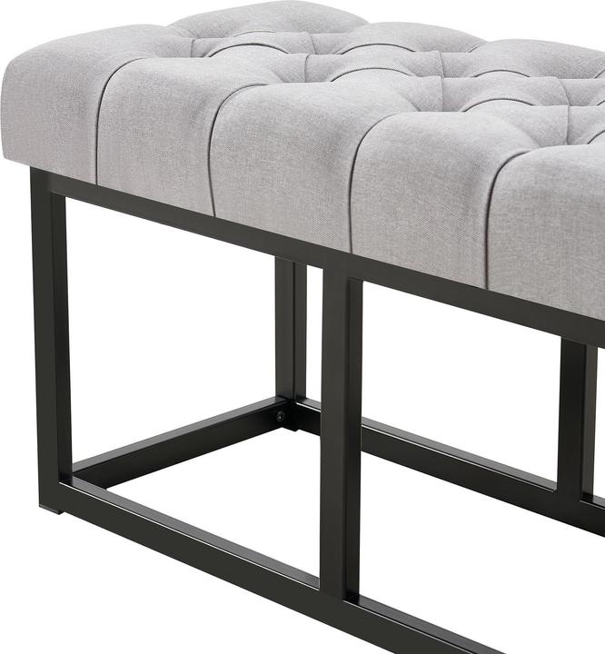 Actual product image Swisshandel24 Bench Amun fabric B150, grey (150 cm)