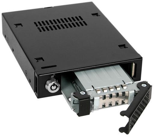 Produktbild Icy Dock MB991SK-B SATA Wechselrahmen fuer den Einbau in einen 8,89cm 3,5Zoll Schacht Eagle-Hook Verschlus...