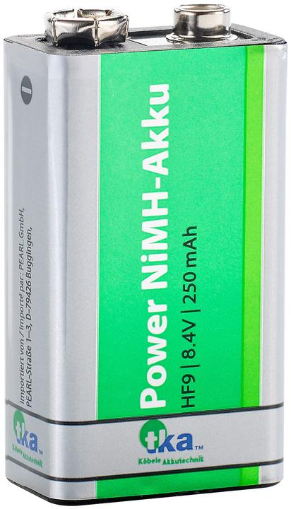 Produktbild TKA 4er-Set Ready-2-Use NiMH-Akkus (vorgeladen) (4 Stk., 9V Block, 250 mAh)