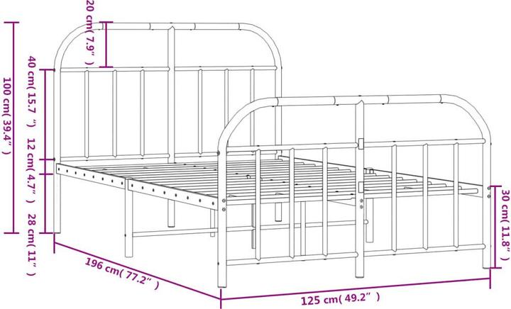 Image du produit vidaXL Bettgestell (120 x 190 cm)