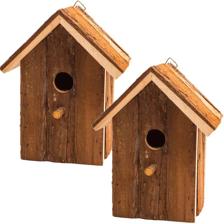 Actual product image Gardigo Nesting box and birdhouse with perch for finches and tits, set of 2
