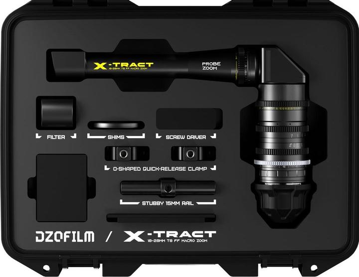Dzofilm X-TRACT 18-28mm T.8 FF 360° Probe Macro Zoom Lens (Monture L, Plein format)